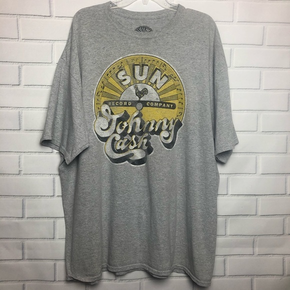 JOHNNY CASH SUN RECORD Graphic Tee | Gray | 2XL - Picture 1 of 5